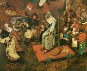 detalj fran fastlagens strid med fastan Pieter Bruegel